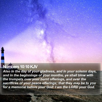 Numbers 10:10 KJV Bible Verse Image