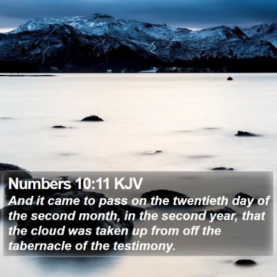 Numbers 10:11 KJV Bible Verse Image