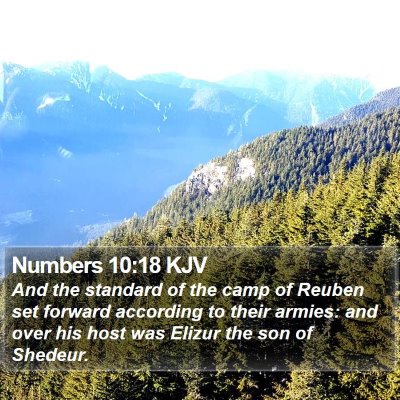 Numbers 10:18 KJV Bible Verse Image