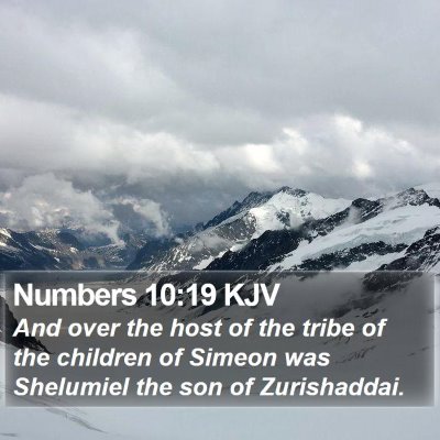 Numbers 10:19 KJV Bible Verse Image