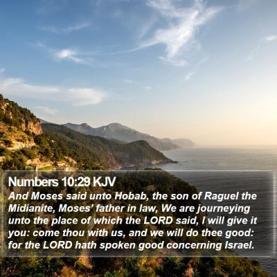 Numbers 10:29 KJV Bible Verse Image