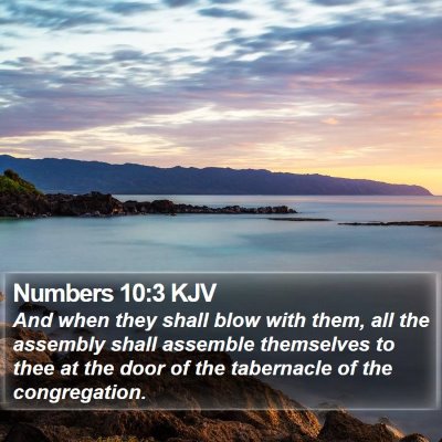 Numbers 10:3 KJV Bible Verse Image