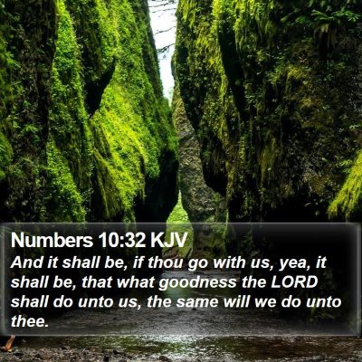 Numbers 10:32 KJV Bible Verse Image