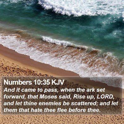 Numbers 10:35 KJV Bible Verse Image