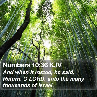Numbers 10:36 KJV Bible Verse Image