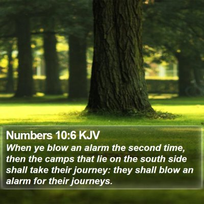 Numbers 10:6 KJV Bible Verse Image