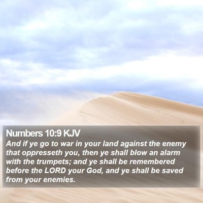 Numbers 10:9 KJV Bible Verse Image