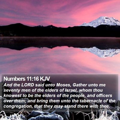 Numbers 11:16 KJV Bible Verse Image