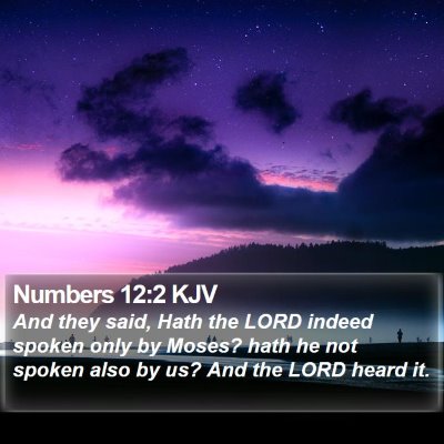 Numbers 12:2 KJV Bible Verse Image
