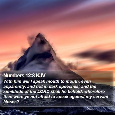 Numbers 12:8 KJV Bible Verse Image