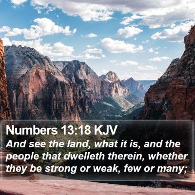 Numbers 13:18 KJV Bible Verse Image