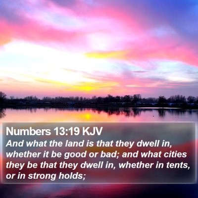 Numbers 13:19 KJV Bible Verse Image