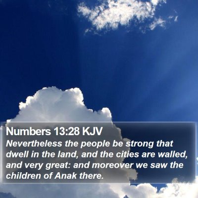 Numbers 13:28 KJV Bible Verse Image
