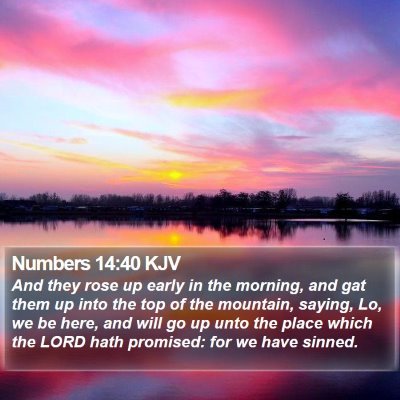 Numbers 14:40 KJV Bible Verse Image