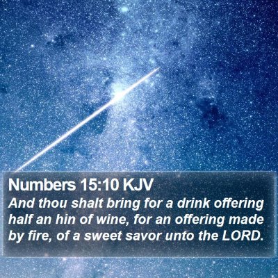 Numbers 15:10 KJV Bible Verse Image