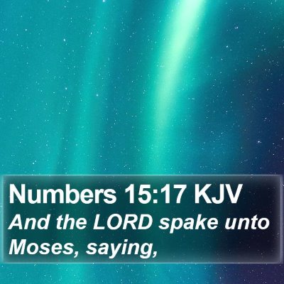 Numbers 15:17 KJV Bible Verse Image