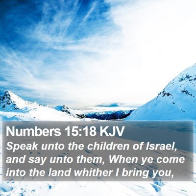 Numbers 15:18 KJV Bible Verse Image