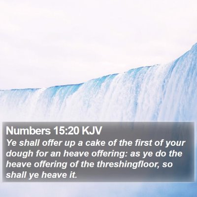 Numbers 15:20 KJV Bible Verse Image