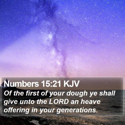 Numbers 15:21 KJV Bible Verse Image