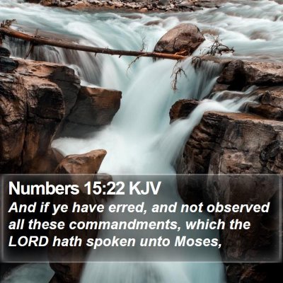 Numbers 15:22 KJV Bible Verse Image