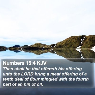Numbers 15:4 KJV Bible Verse Image