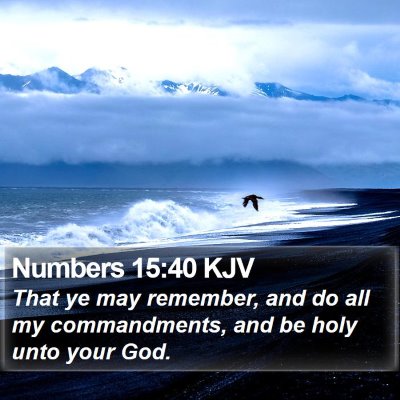 Numbers 15:40 KJV Bible Verse Image