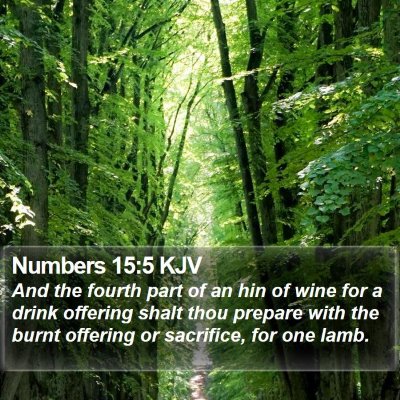 Numbers 15:5 KJV Bible Verse Image