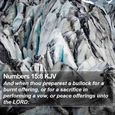 Numbers 15:8 KJV Bible Verse Image