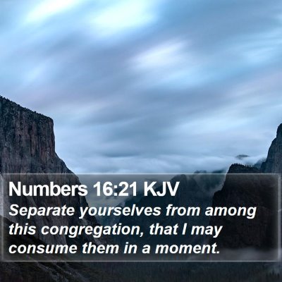 Numbers 16:21 KJV Bible Verse Image