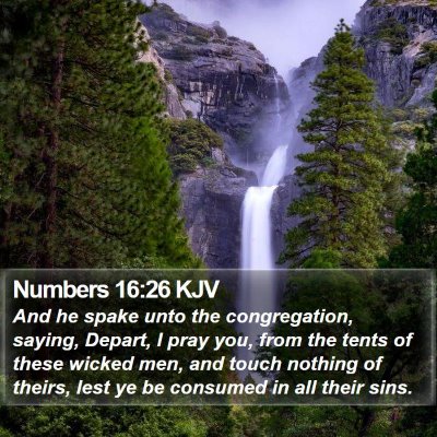Numbers 16:26 KJV Bible Verse Image