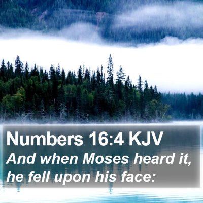 Numbers 16:4 KJV Bible Verse Image