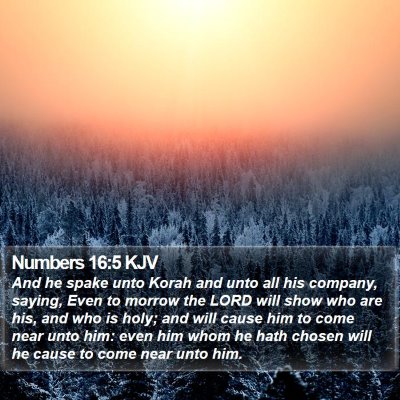 Numbers 16:5 KJV Bible Verse Image