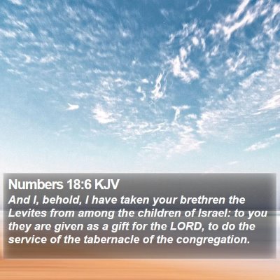 Numbers 18:6 KJV Bible Verse Image