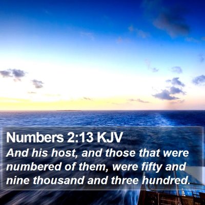 Numbers 2:13 KJV Bible Verse Image