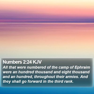 Numbers 2:24 KJV Bible Verse Image