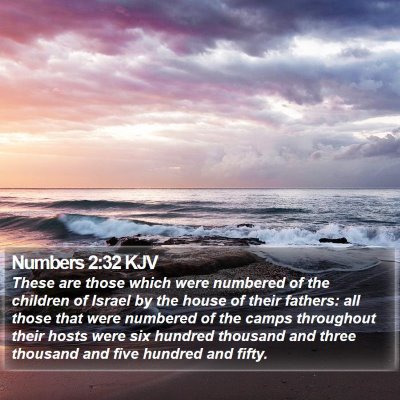 Numbers 2:32 KJV Bible Verse Image