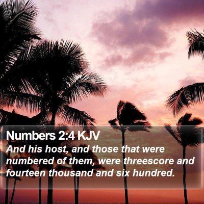 Numbers 2:4 KJV Bible Verse Image
