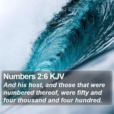 Numbers 2:6 KJV Bible Verse Image