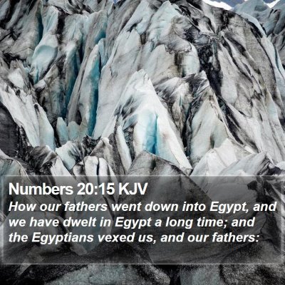 Numbers 20:15 KJV Bible Verse Image