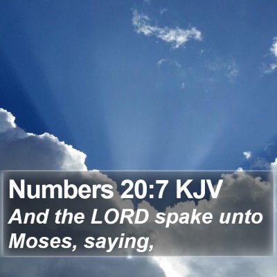 Numbers 20:7 KJV Bible Verse Image