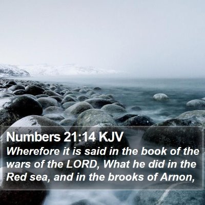 Numbers 21:14 KJV Bible Verse Image