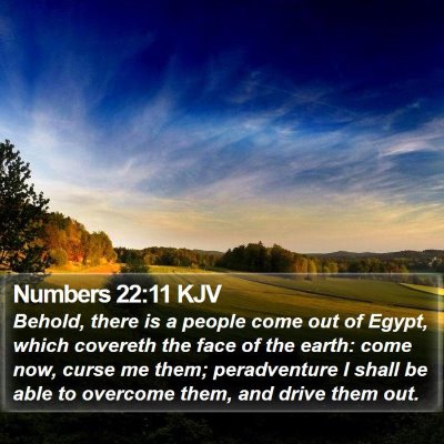 Numbers 22:11 KJV Bible Verse Image