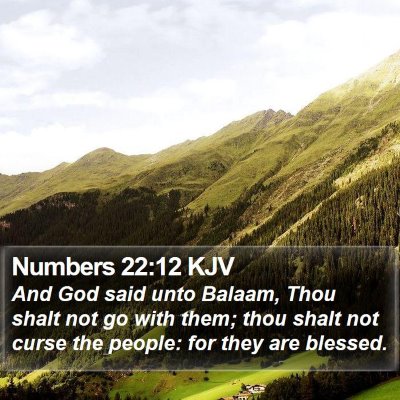 Numbers 22:12 KJV Bible Verse Image