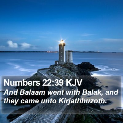 Numbers 22:39 KJV Bible Verse Image