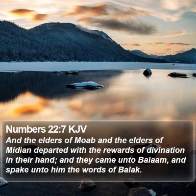 Numbers 22:7 KJV Bible Verse Image