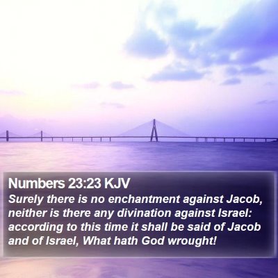Numbers 23:23 KJV Bible Verse Image