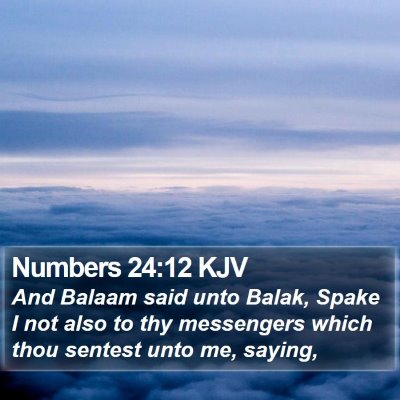 Numbers 24:12 KJV Bible Verse Image