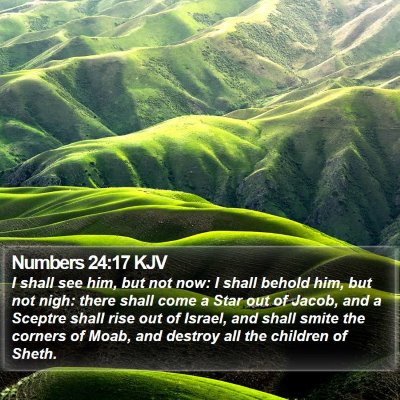 Numbers 24:17 KJV Bible Verse Image