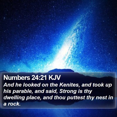 Numbers 24:21 KJV Bible Verse Image