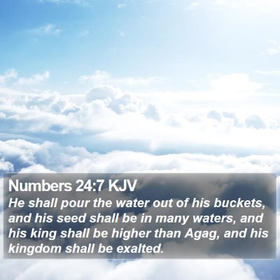 Numbers 24:7 KJV Bible Verse Image